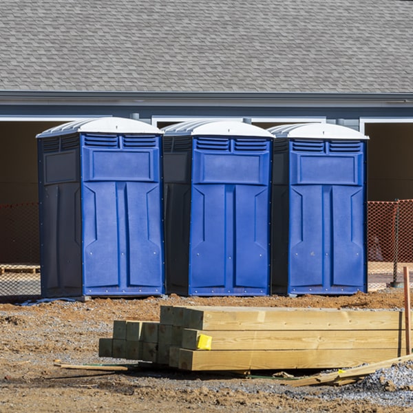 how often are the portable restrooms cleaned and serviced during a rental period in Gillsville